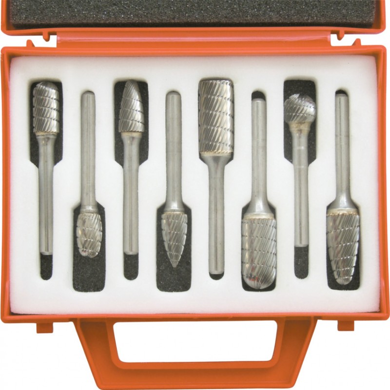 Kennedy.8 PCE. INDUSTRIAL CARBIDE BURR SET CUT 9
