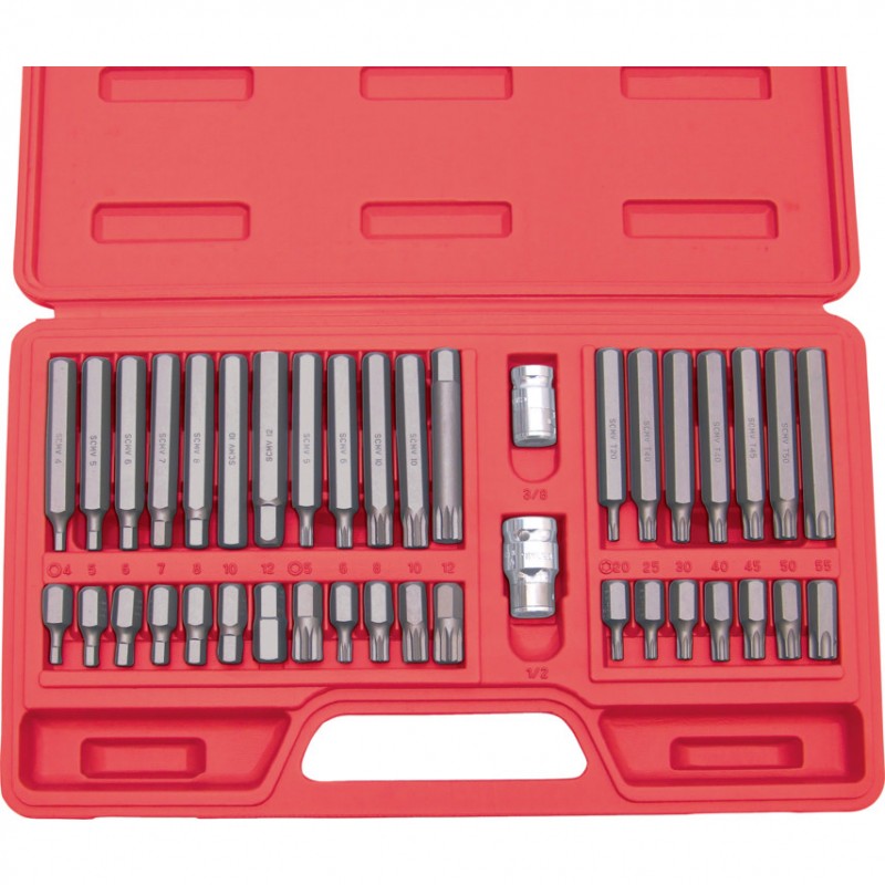 Kennedy.40-PCE TORX, HEX & SPLINE BIT SET