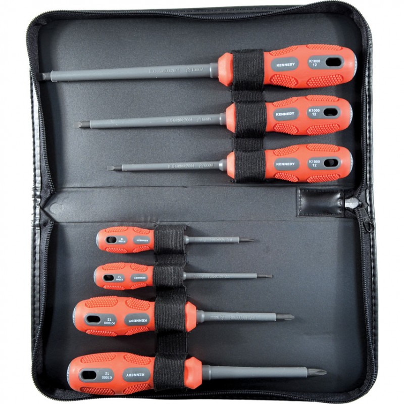 Kennedy.VDE DUAL GRIP SCREWDRIVER SET 7-PCE
